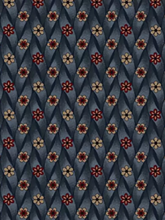 Tissu Maple House par Pam Buda R170830D Maple Cupboard Navy