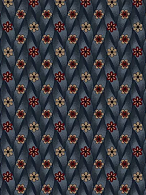 Tissu Maple House par Pam Buda R170830D Maple Cupboard Navy