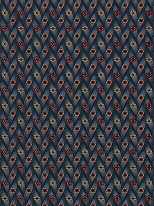 Tissu Maple House par Pam Buda R170830D Maple Cupboard Navy