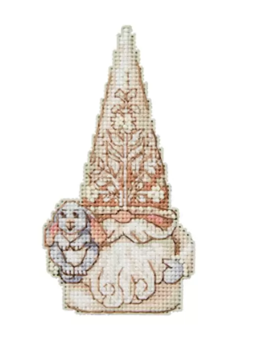 MILL HILL Kit Décoration à broder Points comptés RABBIT GNOME