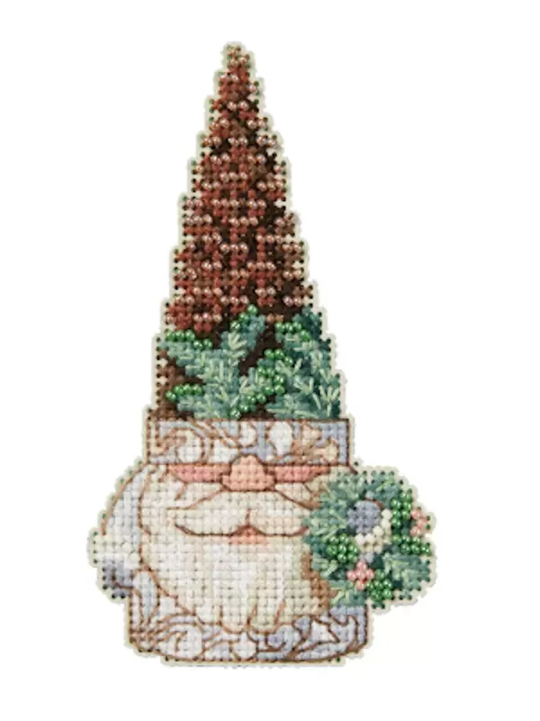 MILL HILL Kit Décoration à broder Points comptés PINECONE GNOME