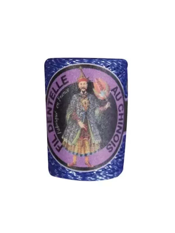 Cocon Caudry Fil au Chinois 3076 Navy lamé argent