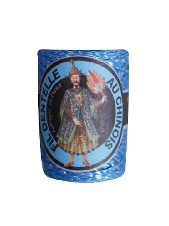 Cocon Caudry Fil au Chinois 3001 Turquoise lamé argent