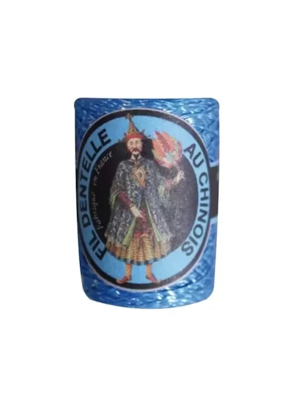 Cocon Caudry Fil au Chinois 3001 Turquoise lamé argent