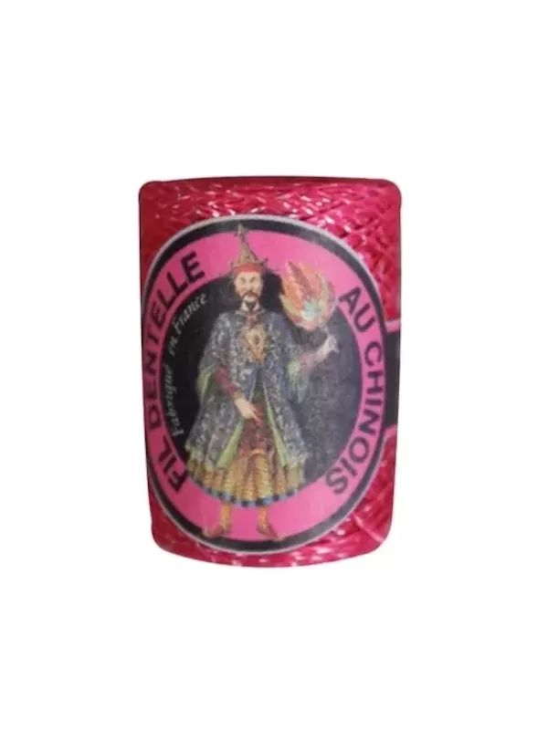 Cocon Caudry Fil au Chinois 3110 Fuchsia lamé argent
