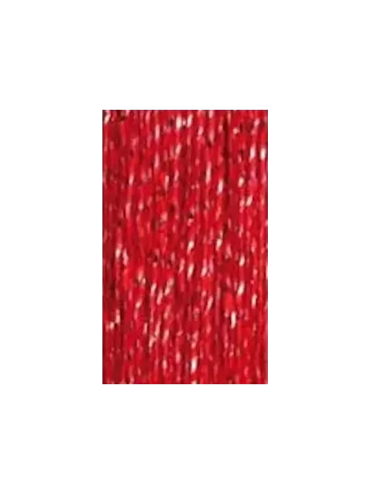 FIL AU CHINOIS Cocon Caudry N° 3434 Rouge lamé argent