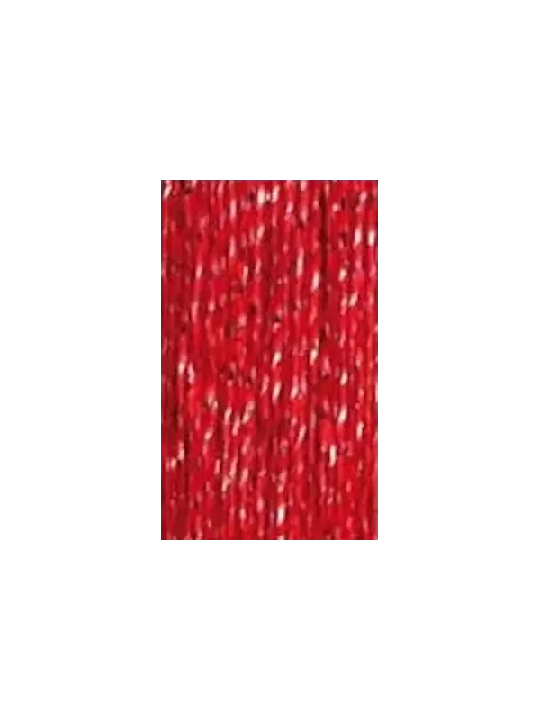 FIL AU CHINOIS Cocon Caudry N° 3434 Rouge lamé argent