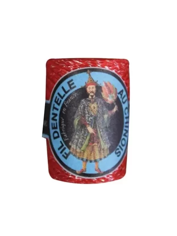 Cocon Caudry Fil au Chinois 3434 Rouge lamé argent