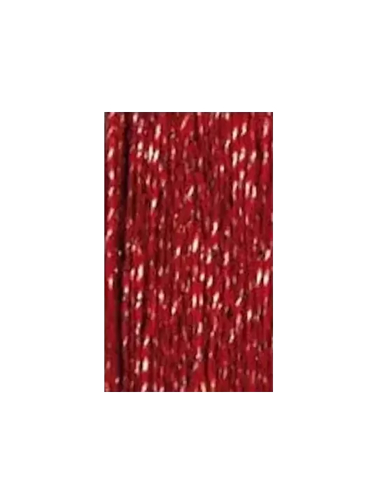 FIL AU CHINOIS Cocon Caudry N° 3039 Bordeaux lamé argent