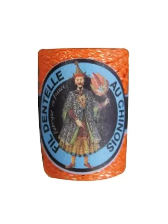 Cocon Caudry Fil au Chinois 3078 Orange lamé argent