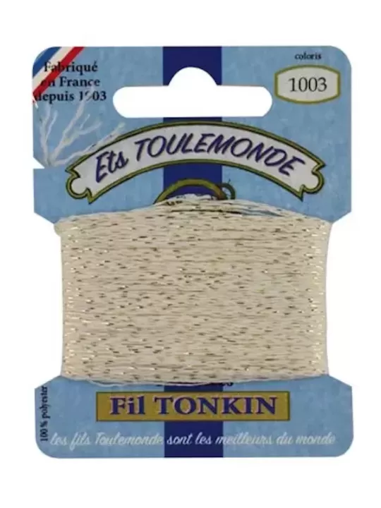 Fil à broder brillant Tonkin 1003 Blanc
