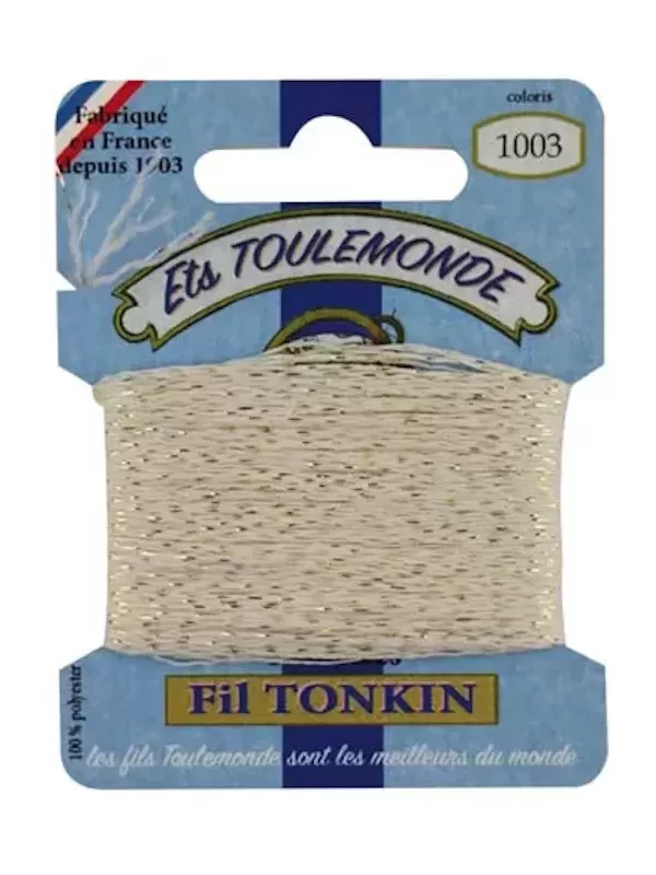 Fil à broder brillant Tonkin 1003 Blanc