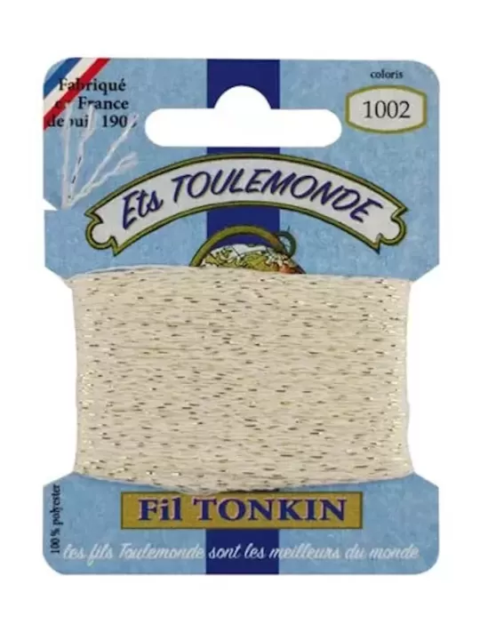 Fil à broder brillant Tonkin 1002 Écru