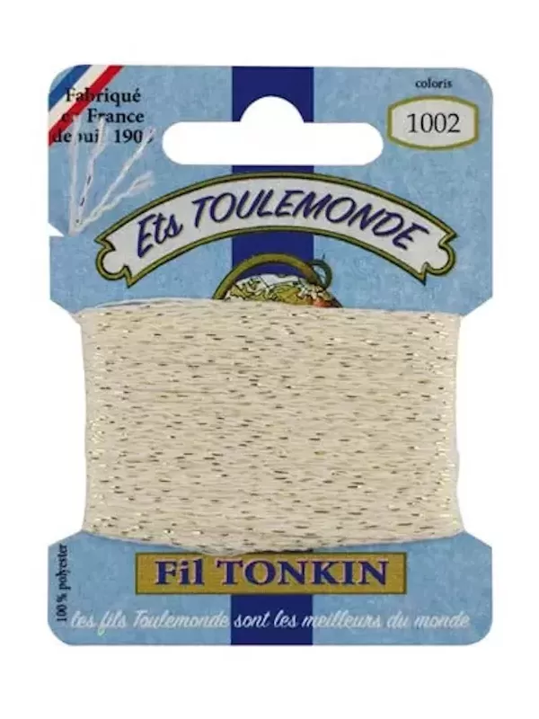 Fil à broder brillant Tonkin 1002 Écru