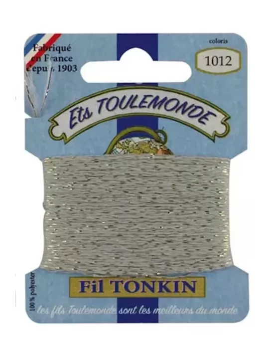 Fil à broder brillant Tonkin 1012 Gris
