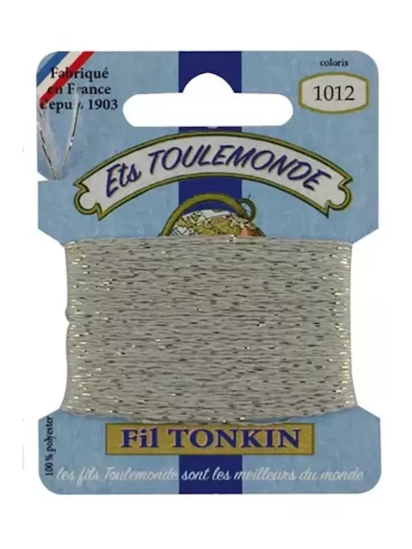 Fil à broder brillant Tonkin 1012 Gris