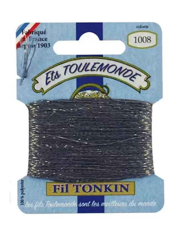 Fil à broder brillant Tonkin 1008 Ardoise