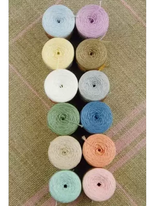 Assortiment 12 Cocons Calais Fil au Chinois Tons pastels