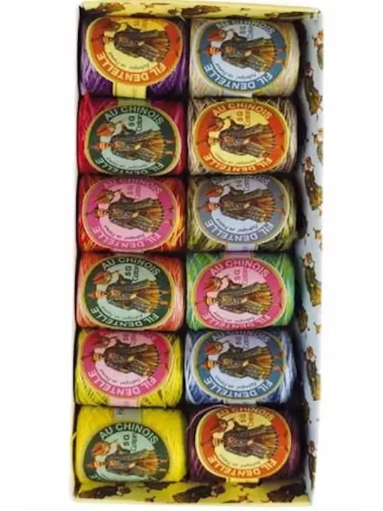 Assortiment 12 Cocons Calais Fil au Chinois Tons dégradés
