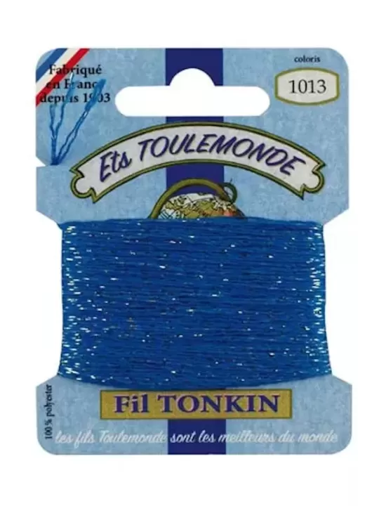 Fil à broder brillant Tonkin 1013 Azur