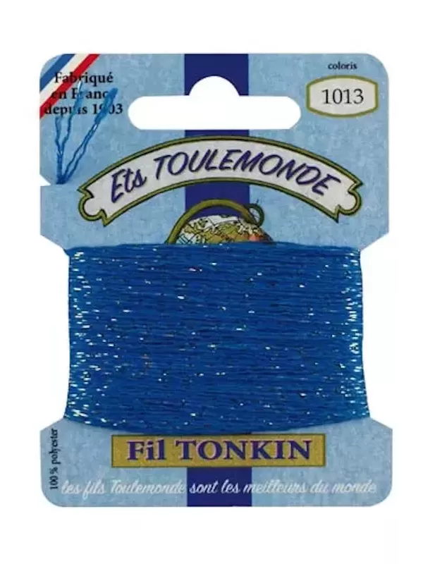 Fil à broder brillant Tonkin 1013 Azur