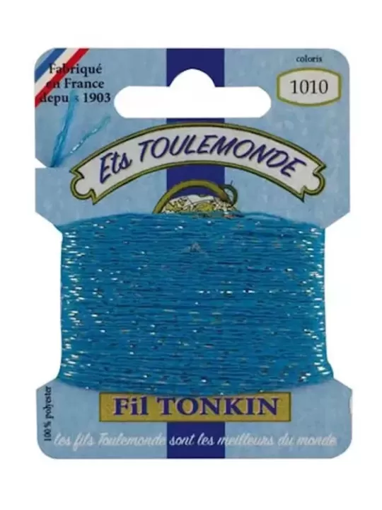 Fil à broder brillant Tonkin 1010 Turquoise