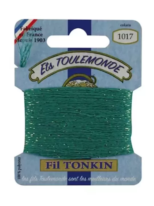 Fil à broder brillant Tonkin 1017 Émeraude