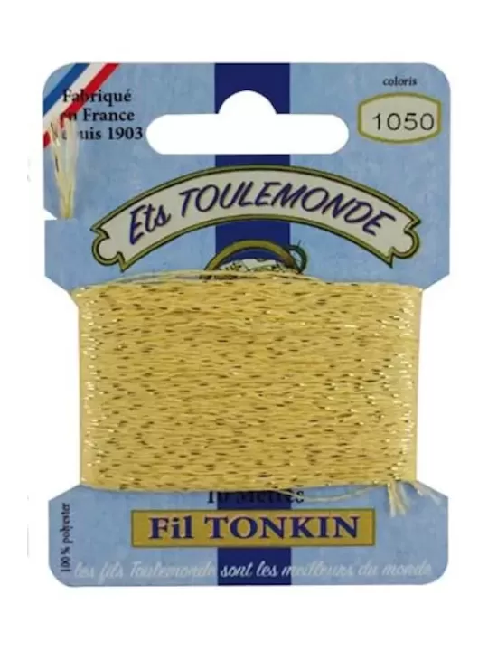 Fil à broder brillant Tonkin 1050 Paille