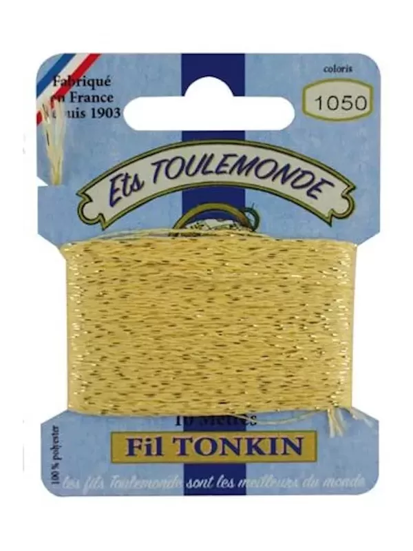Fil à broder brillant Tonkin 1050 Paille