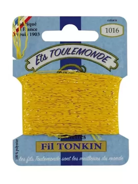 Fil à broder brillant Tonkin 1016 Jaune