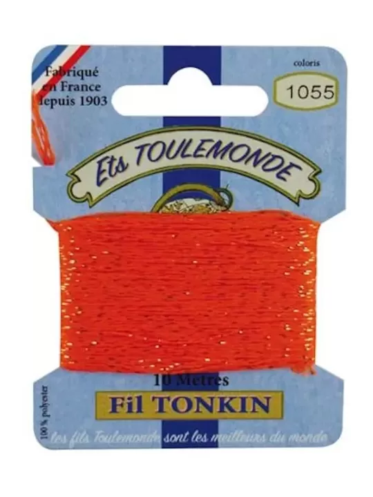 Fil à broder brillant Tonkin 1055 Mandarine