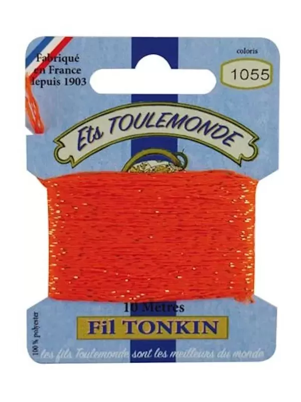 Fil à broder brillant Tonkin 1055 Mandarine