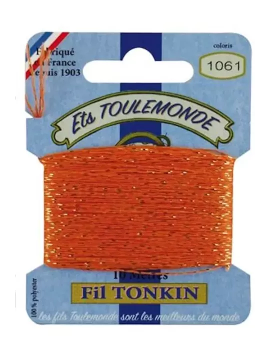 Fil à broder brillant Tonkin 1061 Abricot