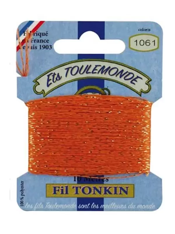 Fil à broder brillant Tonkin 1061 Abricot