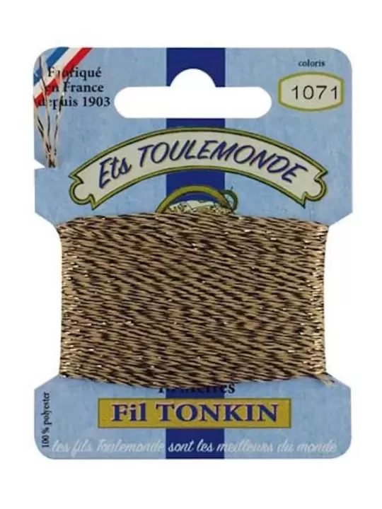 Fil à broder brillant Tonkin 1071 Chiné beige