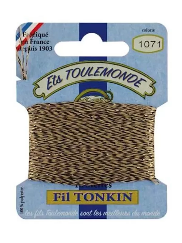 Fil à broder brillant Tonkin 1071 Chiné beige