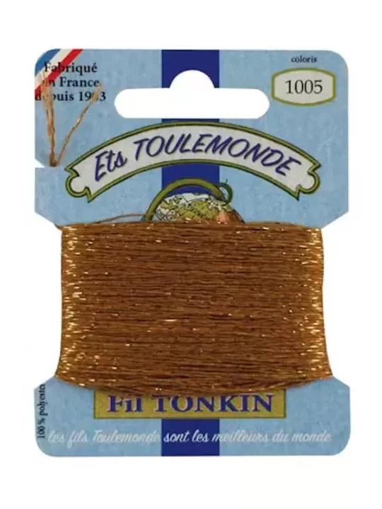 Fil à broder brillant Tonkin 1005 Noisette