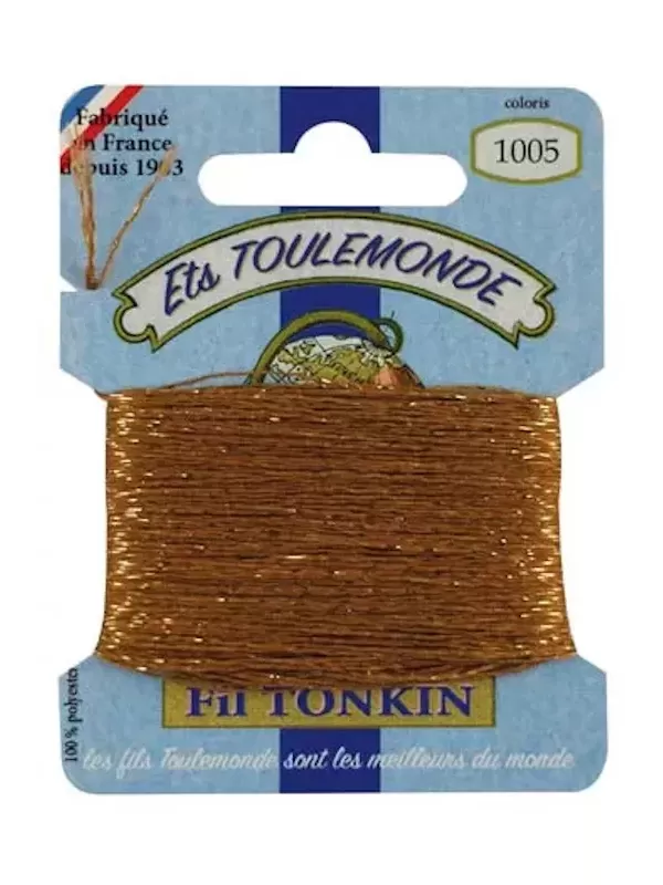 Fil à broder brillant Tonkin 1005 Noisette
