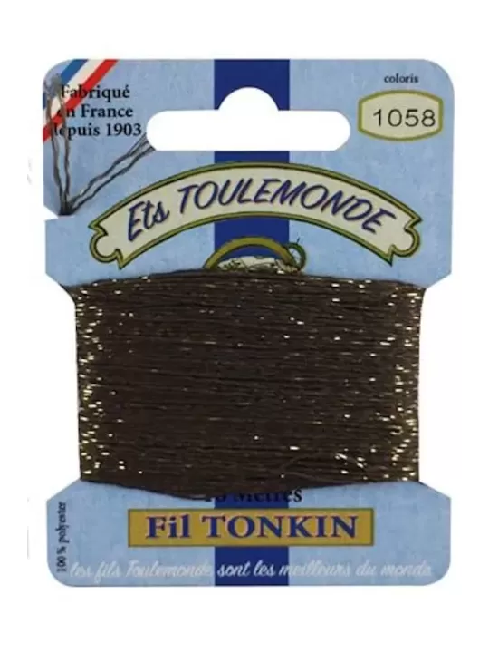 Fil à broder brillant Tonkin 1058 Taupe