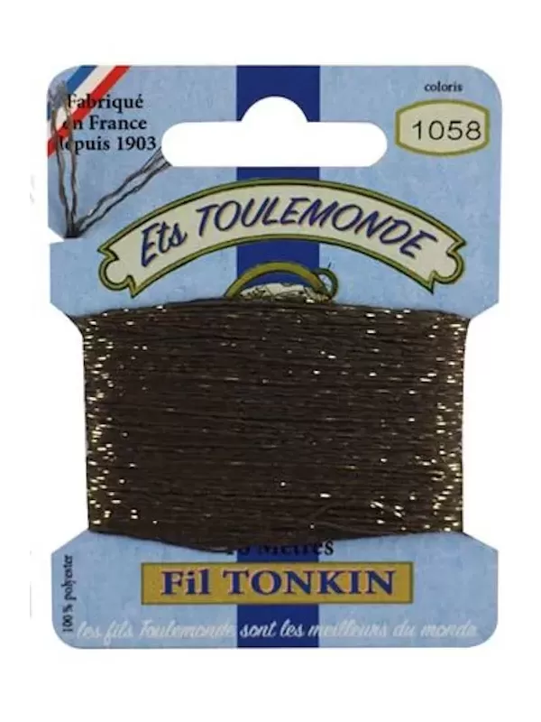 Fil à broder brillant Tonkin 1058 Taupe