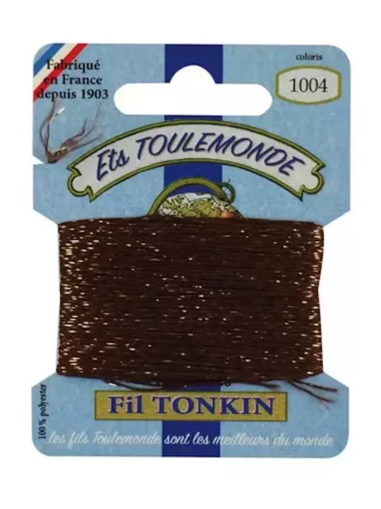 Fil à broder brillant Tonkin 1004 Marron