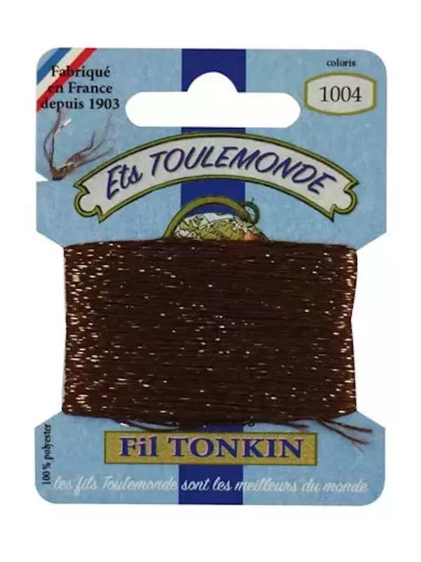 Fil à broder brillant Tonkin 1004 Marron