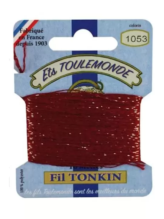 Fil à broder brillant Tonkin 1053 Bordeaux