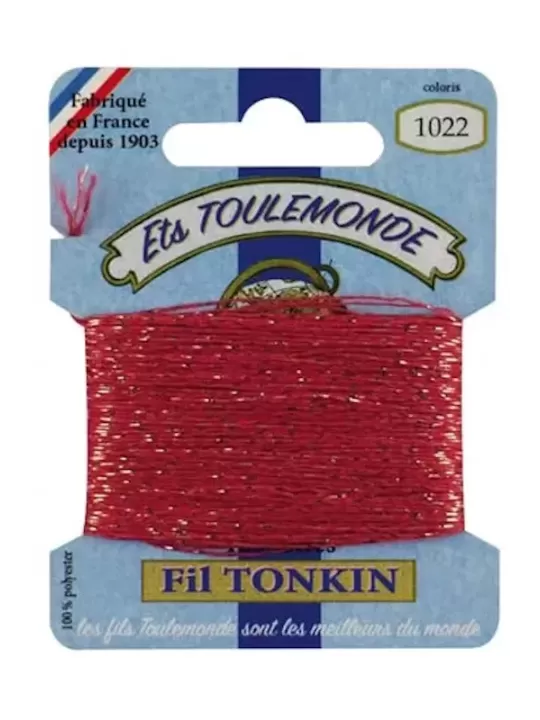 Fil à broder brillant Tonkin 1022 Vieux rose
