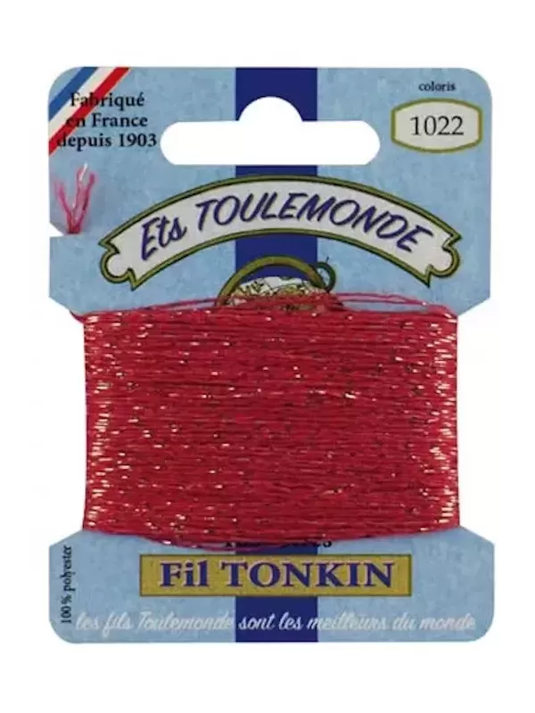 Fil à broder brillant Tonkin 1022 Vieux rose