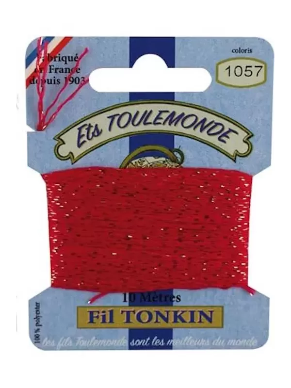 Fil à broder brillant Tonkin 1019 Rose vif