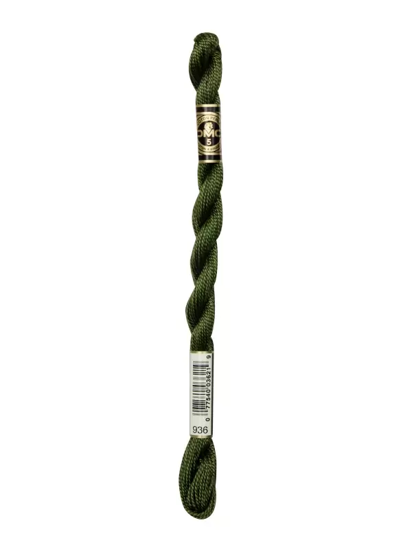 DMC Coton Perlé N° 3 (Art. 115) 936 Vert mousse de chêne
