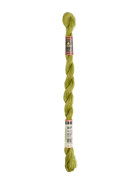 DMC Coton Perlé N° 8 (Art. 116) 471 Vert estragon