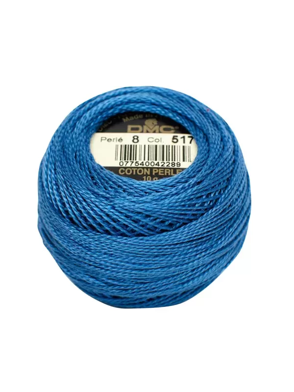 DMC Coton Perlé N° 8 (Art. 116) 517 Grand bleu