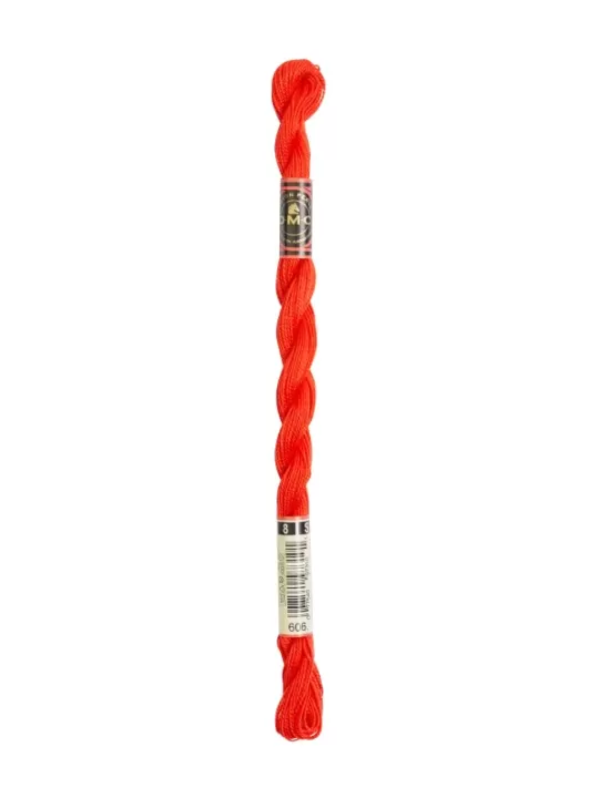 DMC Coton Perlé N° 8 (Art. 116) 606 Rouge vif